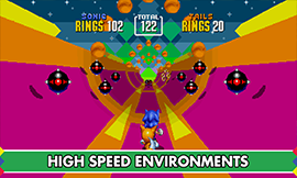 Sonic and Tails running through the half-pipe special stage in Sonic the Hedgehog 2 Remastered.